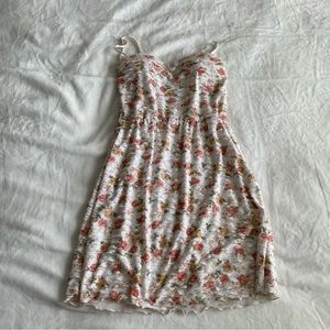 Vintage floral ruffled dress